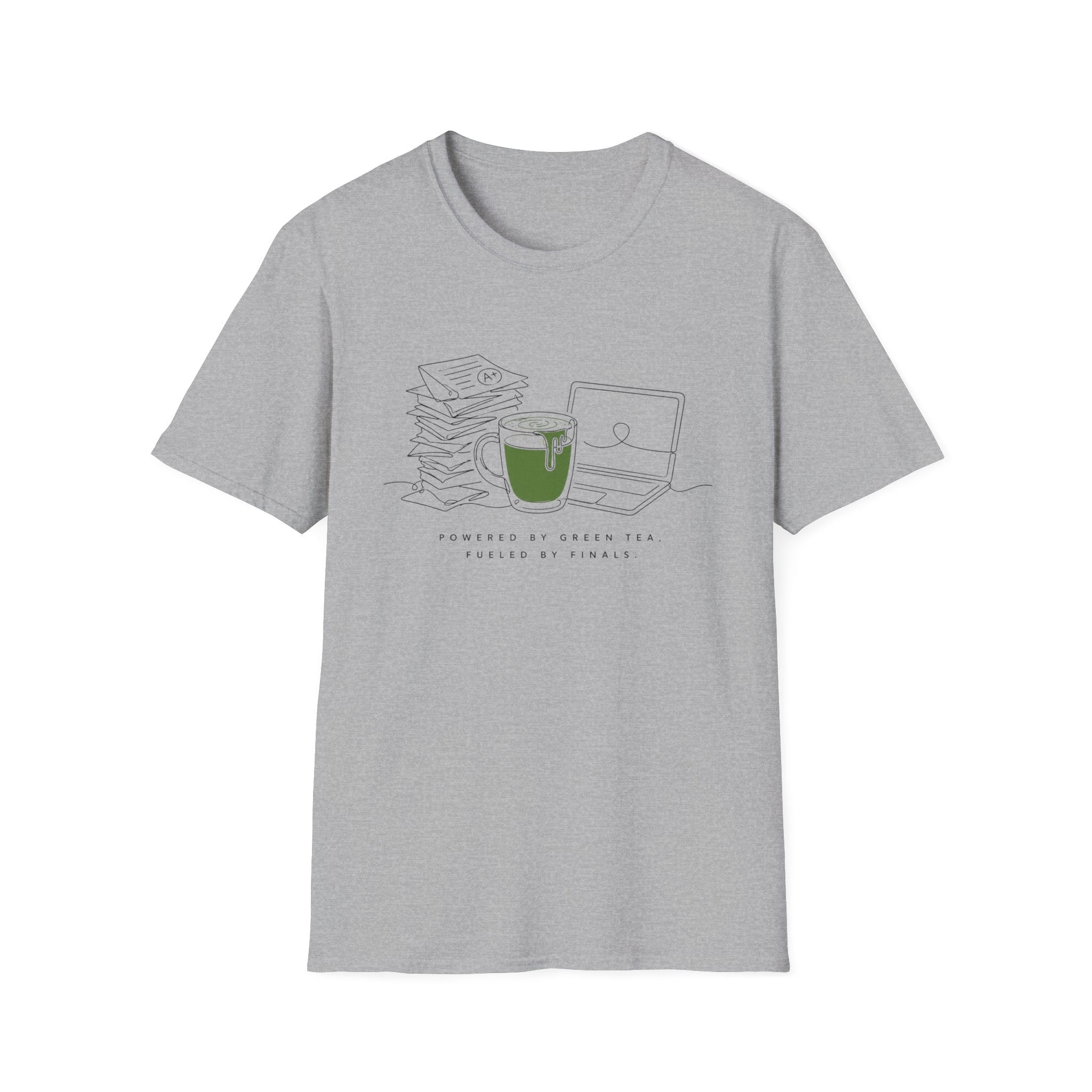 Powered By Green Tea Fueled By Finals T-Shirt