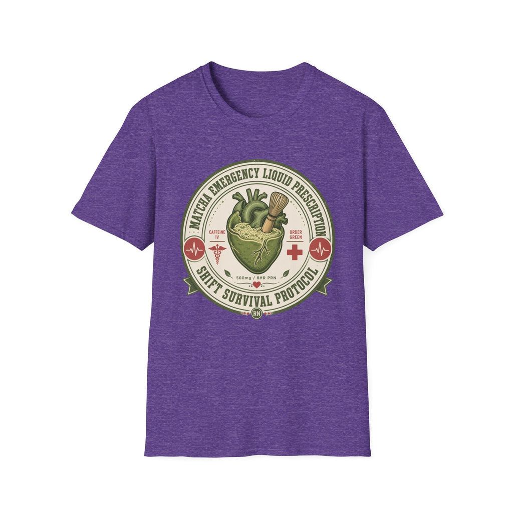 Matcha Emergency Liquid Prescription Shift Survival Protocol T-Shirt