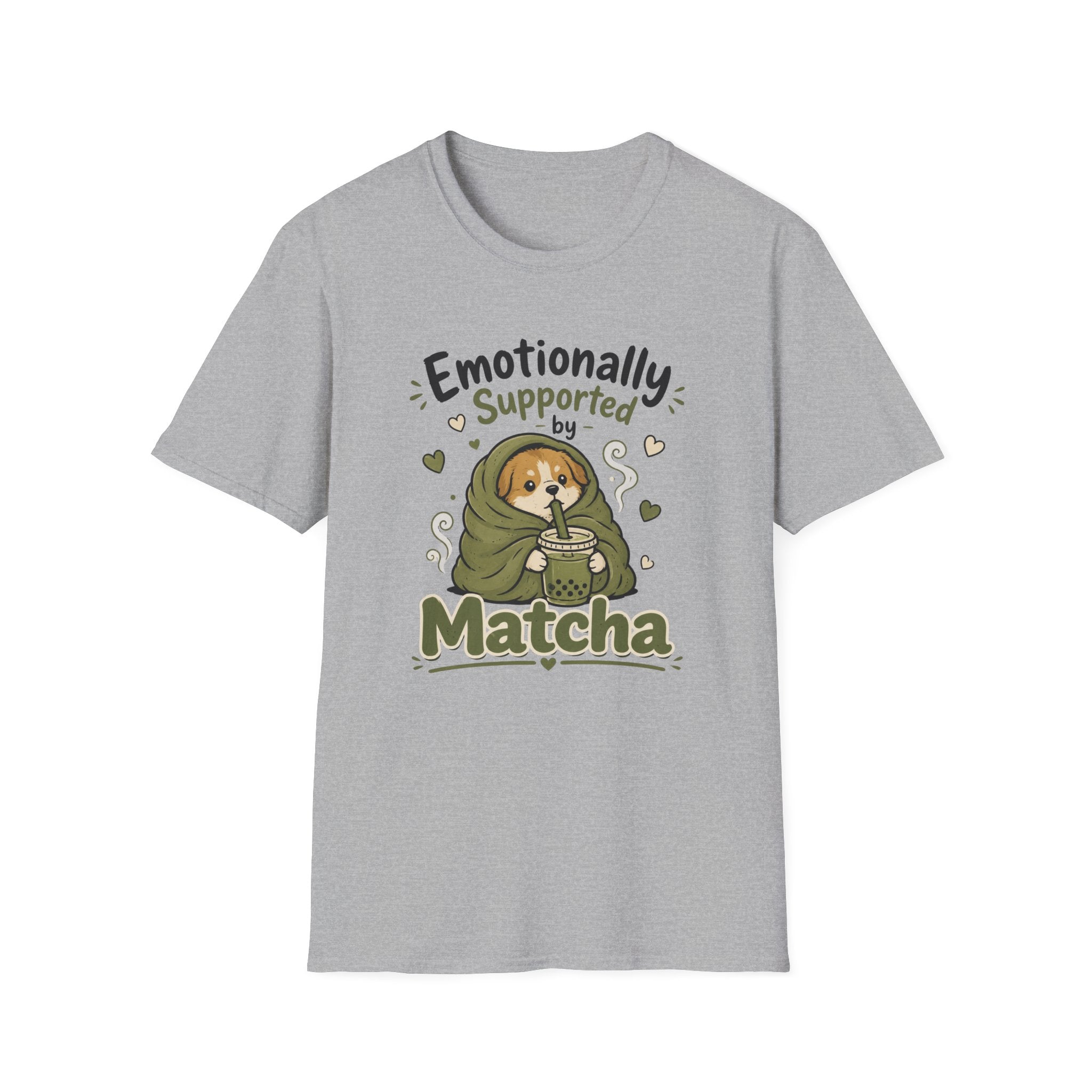 Emotionally Supported By Matcha Puppy T-Shirt