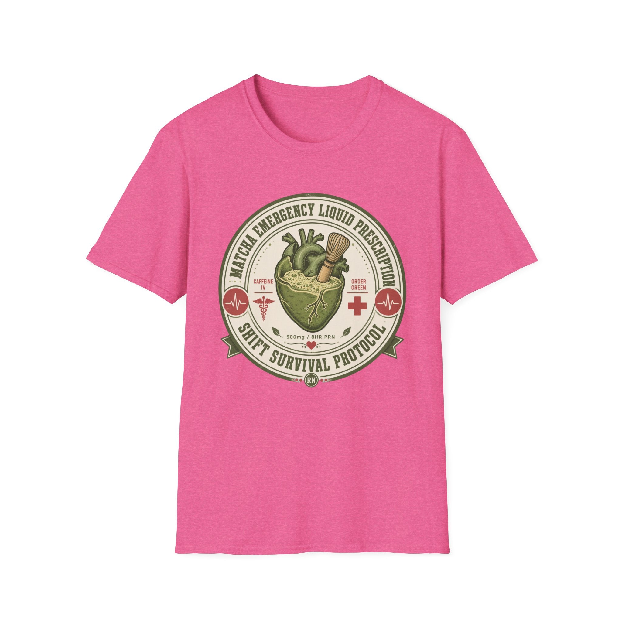 Matcha Emergency Liquid Prescription Shift Survival Protocol T-Shirt