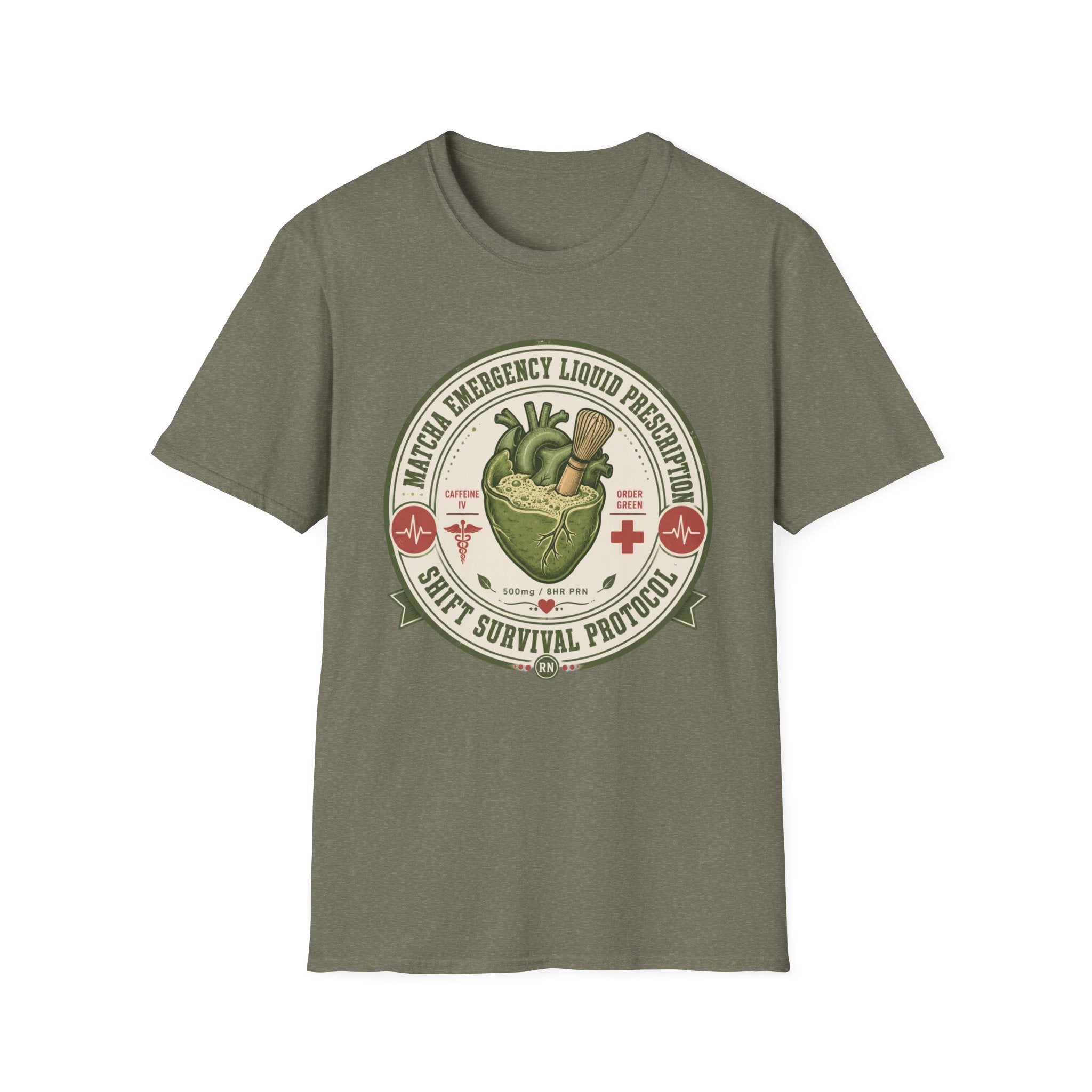 Matcha Emergency Liquid Prescription Shift Survival Protocol T-Shirt