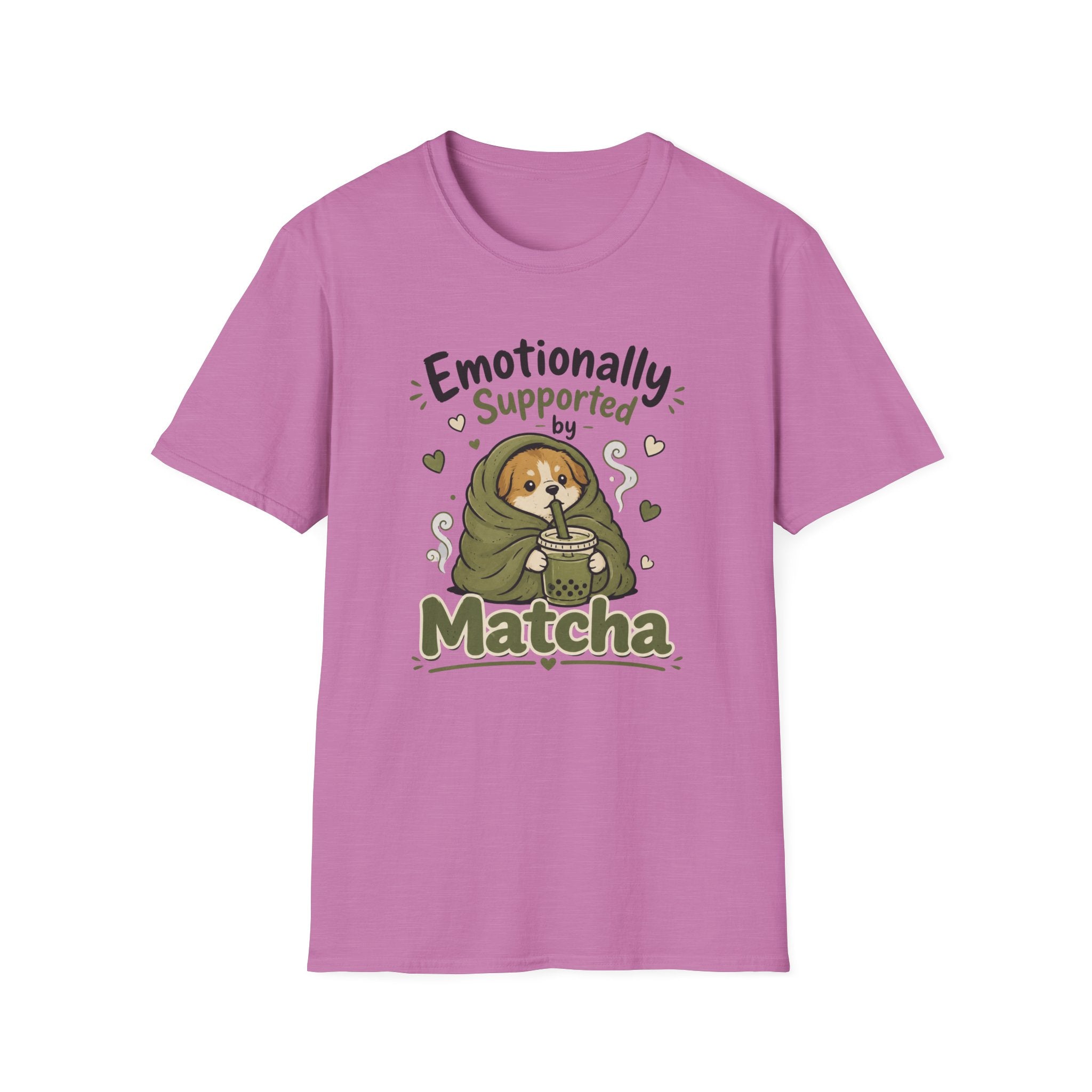 Emotionally Supported By Matcha Puppy T-Shirt
