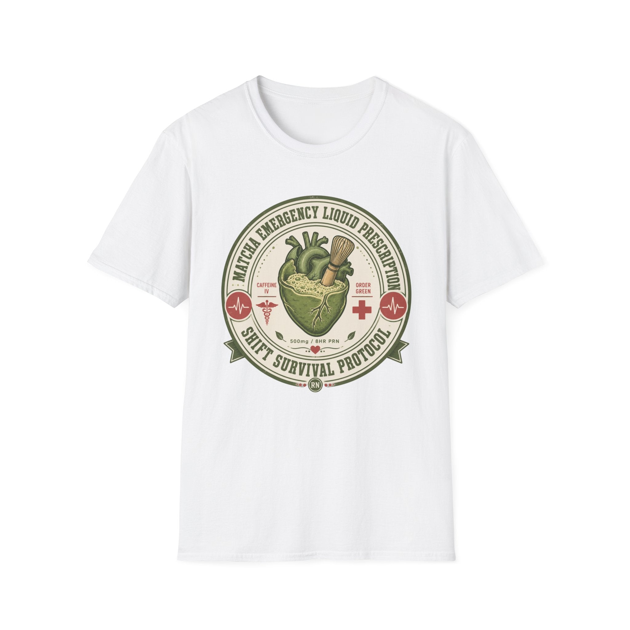 Matcha Emergency Liquid Prescription Shift Survival Protocol T-Shirt