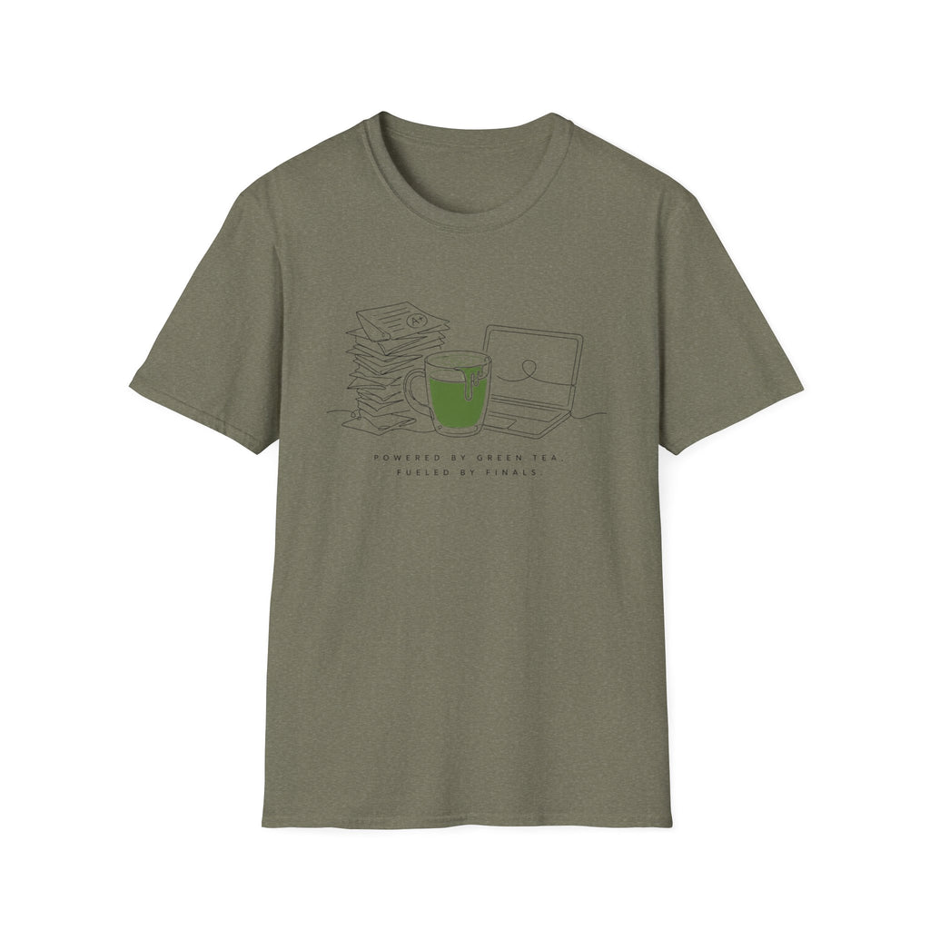 Powered By Green Tea Fueled By Finals T-Shirt