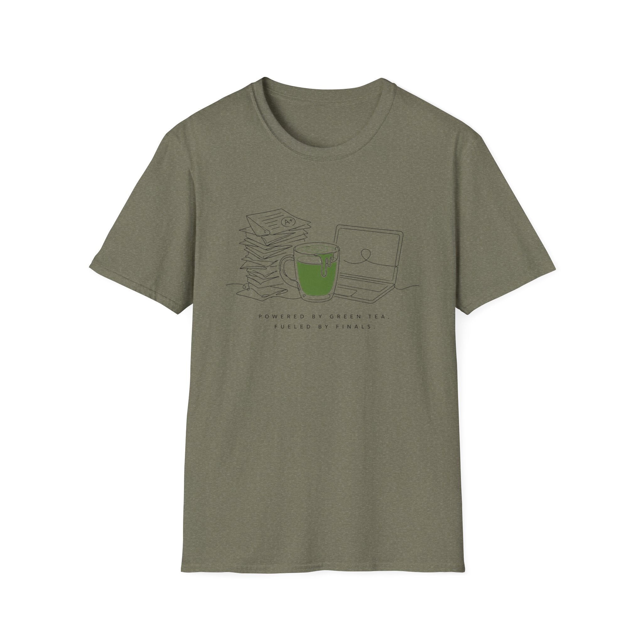 Powered By Green Tea Fueled By Finals T-Shirt