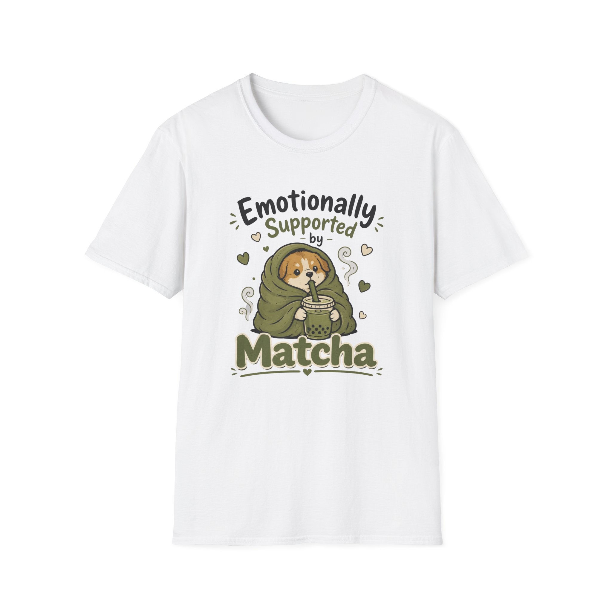 Emotionally Supported By Matcha Puppy T-Shirt