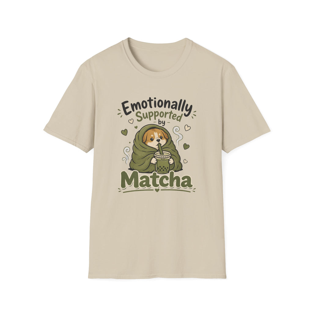 Emotionally Supported By Matcha Puppy T-Shirt