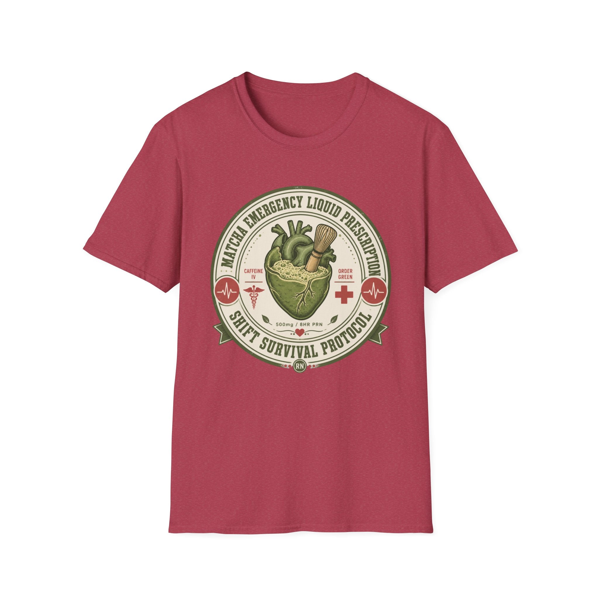 Matcha Emergency Liquid Prescription Shift Survival Protocol T-Shirt